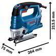 Лобзик Bosch GST 750 Professional в кейсі 06015B4121. Фото-3