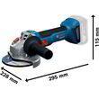Болгарка Bosch GWS 18V-8 Professional 06019N9000. Фото-2