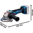 Болгарка Bosch GWS 18V-11 Professional 06019N4100. Фото-2